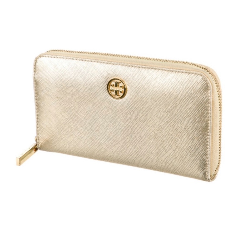 Tory Burch Gold Metallic Wallet